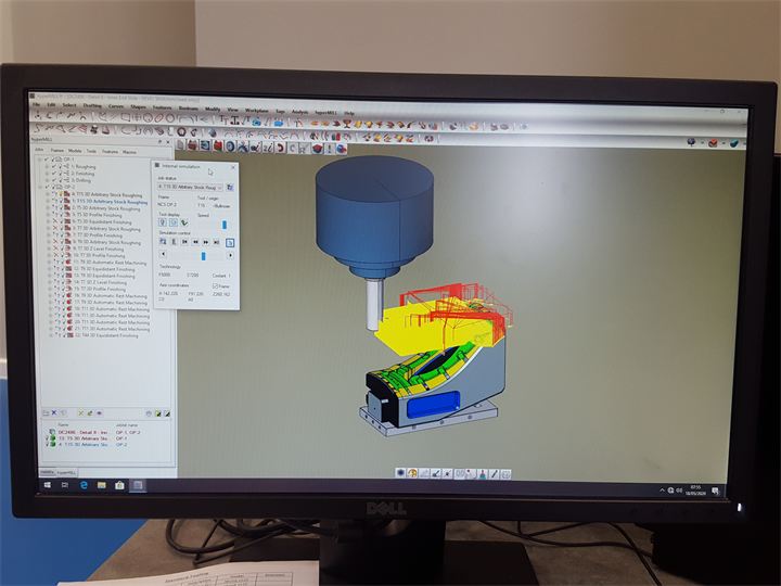 hyperMILL simulation of a mould core